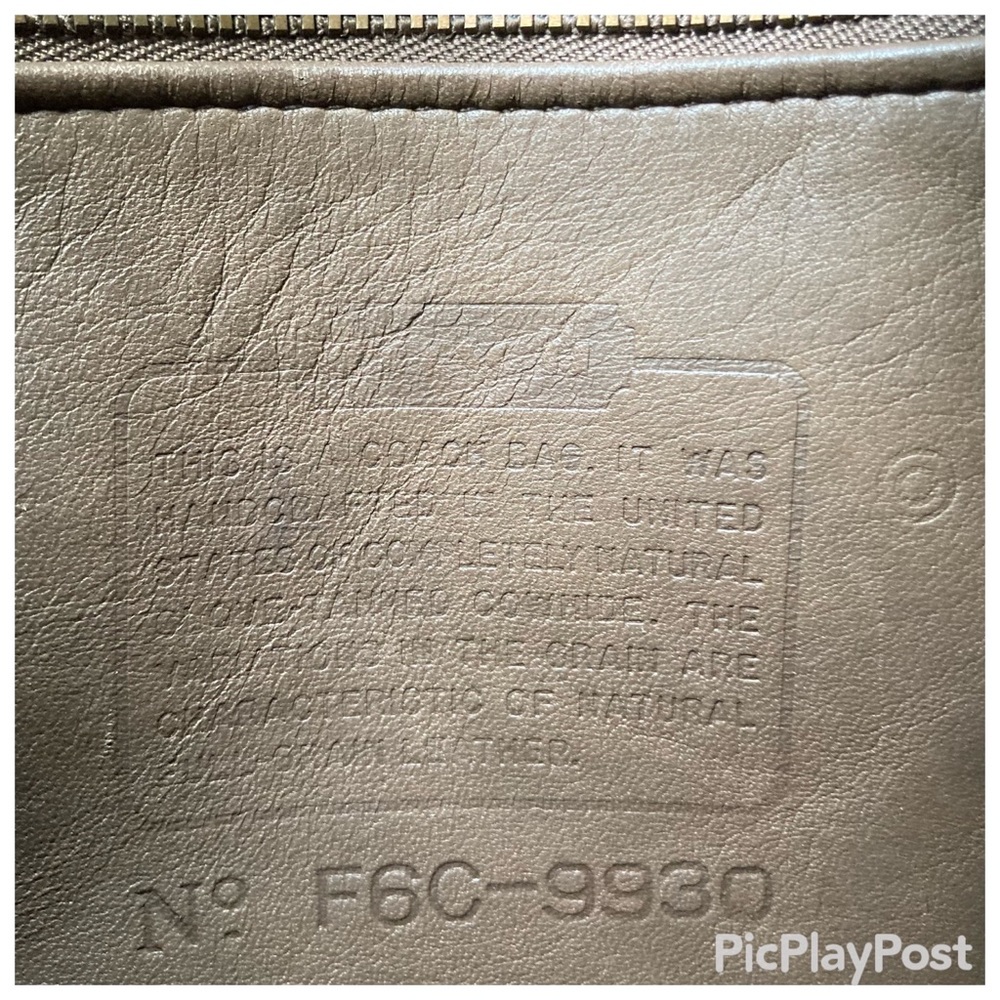 VINTAGE 90’s COACH MURPHY BAG #9930 in brown full-grain leather. Fully Restored - Picture 10 of 12